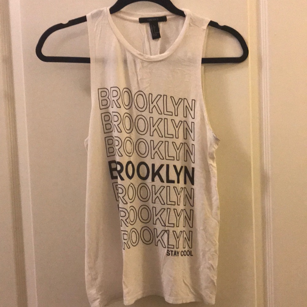 Graphic brooklyn muscle tank